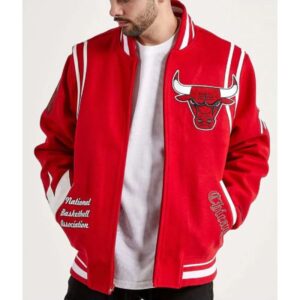 Chicago Bulls 6x Champs Red Varsity Wool Jacket