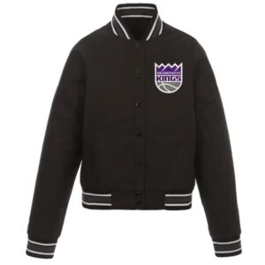 Sacramento Kings Black Poly Twill Jacket