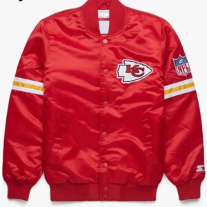 Kansas City Chiefs Satin Bomber Red Jacket