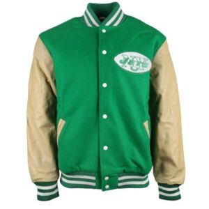 New York Jets Varsity Green And Beige Jacket