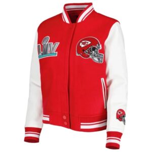 Red And White Kansas City Chiefs Mash Up Varsity Jacket