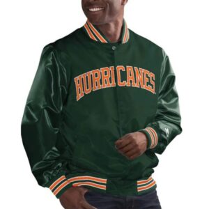 Miami Hurricanes Bomber Satin Jacket