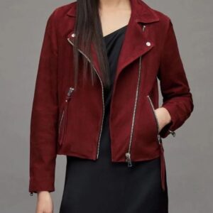 The Vampire Diaries Kat Graham Burgundy Jacket