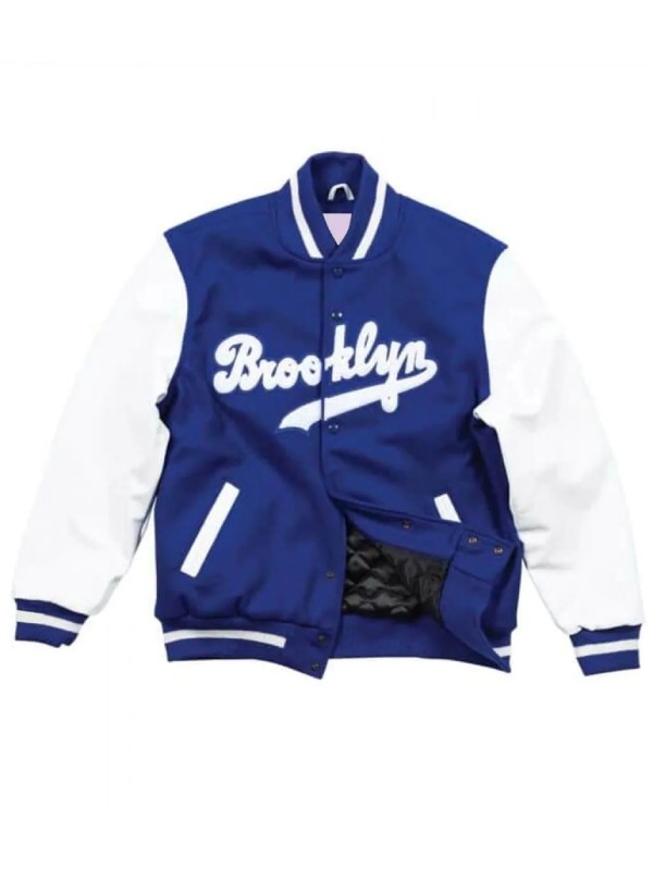 Varsity Brooklyn Dodgers Blue And White Jacket