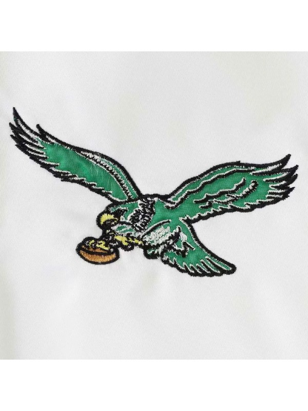 White Philadelphia Eagles Throwback D-Line Jacket