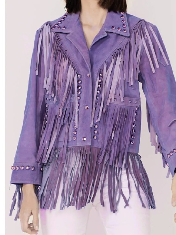 Donna Farizan The Today Show Purple Fringe Jacket