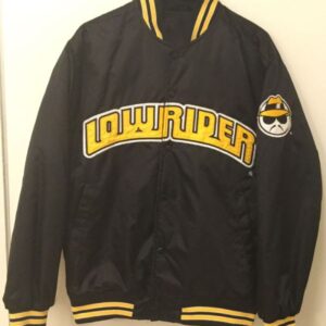 Lowrider Golo Black Bomber Satin Full Snap Jacket