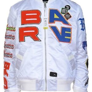 My Fault 2023 Fran Berenguer White Bomber Jacket